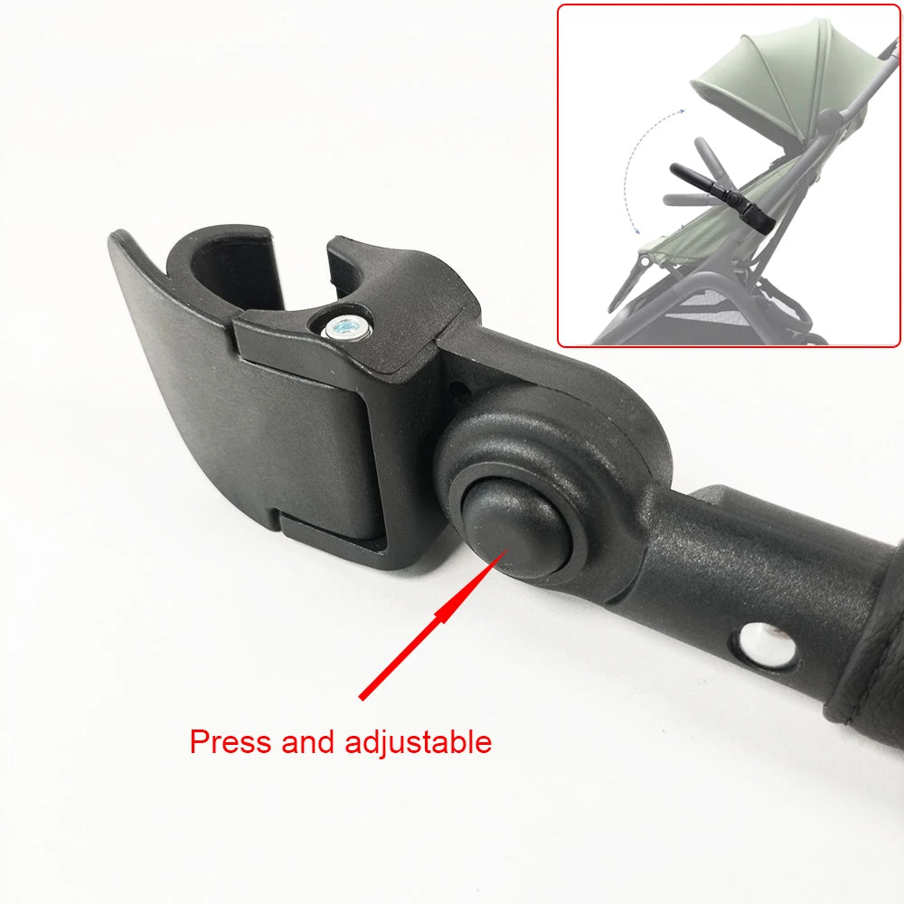 Stroller Armrest For Bugaboo Butterfly 2022~2026 V1/V2 Buggy Bumper Bar With Leather Cover Adjustable Baby Pushchair Accessories