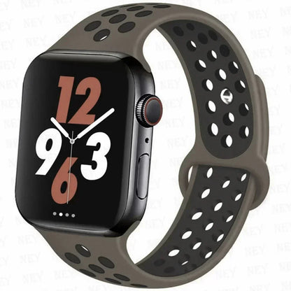 Silicone Sport Straps For Apple Watch 10 Band 45mm 44mm Ultra2 49mm 38/40mm 41mm 42 46mm Bracelet iWatch Series 8 7 6 4 5 3 9 SE