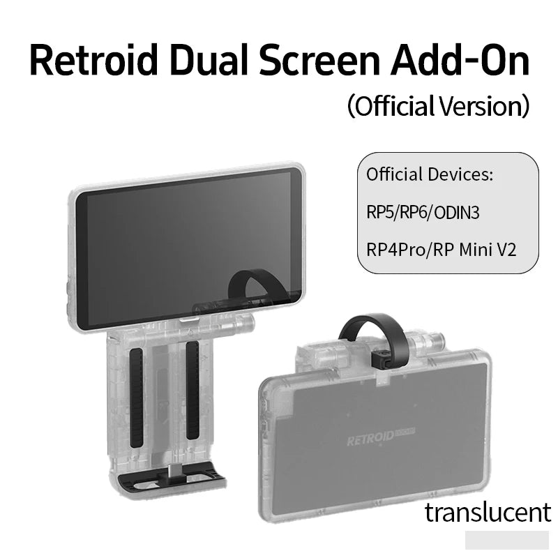 Retroid Dual Screen Add-on Expand 5.5Inch Oled Screen Back Clip Design With TypeC Plug For RP4Pro/RP Mini/RP MiniV2/RP5