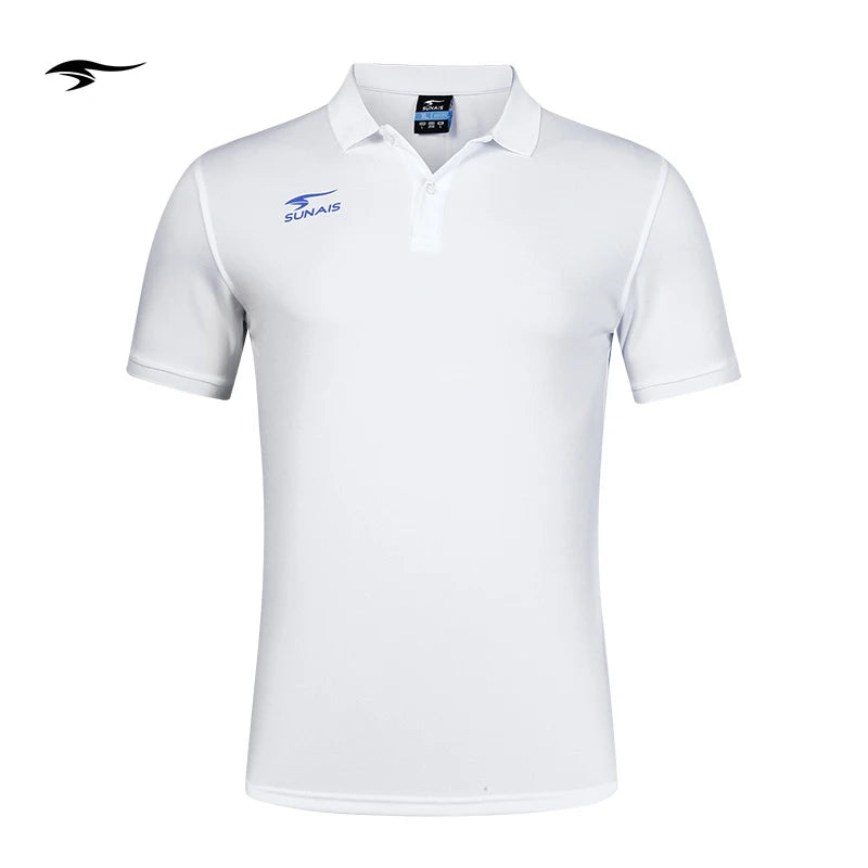 SUNAIS Men's Quick Dry Polo Shirt Breathable Football Training Short Sleeve T-shirt Outdoor Daily Casual Tops 730613