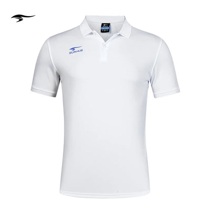 SUNAIS Men's Quick Dry Polo Shirt Breathable Football Training Short Sleeve T-shirt Outdoor Daily Casual Tops 730613