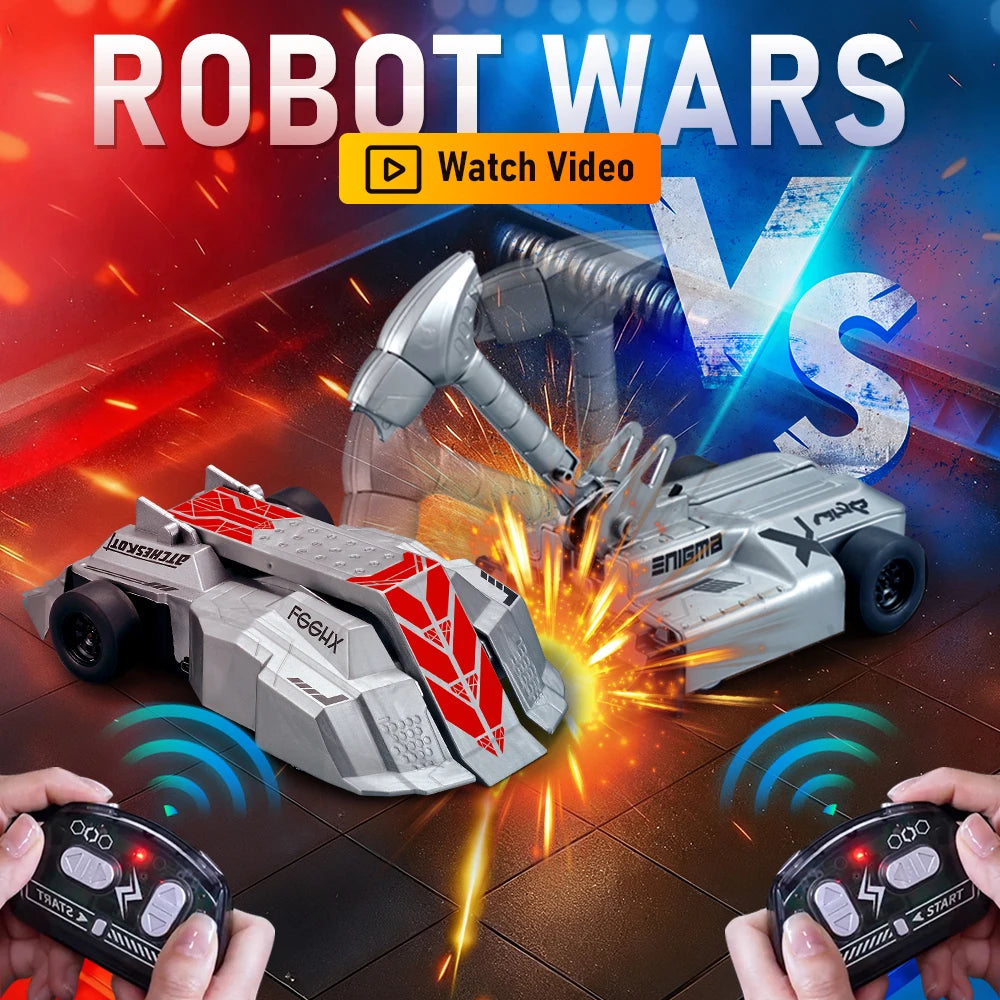RC Robot Battle Set, Perfect Christmas New Year Gift, 2.4GHz 4WD Remote Control Toy for Kids