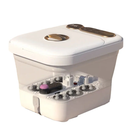 Electric Foot Spa Bath Massager with Touch Screen Controller Warm Heated Automatic Roller Foot Wash Fatigue Relief Foldable Gift