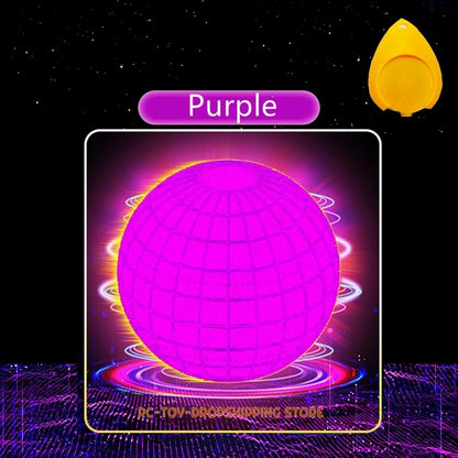 Automatic LED Color Flying Ball Boomerang Anti-Gravity Suspension Tech Magic Ball Gyroscopic Toy for Kids Black