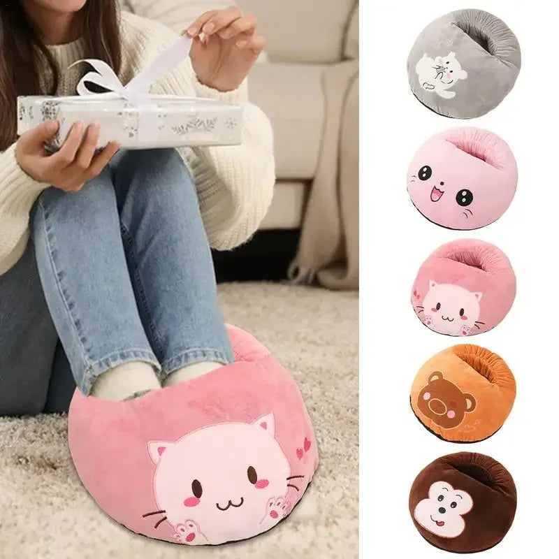 USB Foot Warmer Foot Heater Thermal Heater for Soft Plush Warm Foot Cover Electric Heating Feet Warmer for Home Bedroom