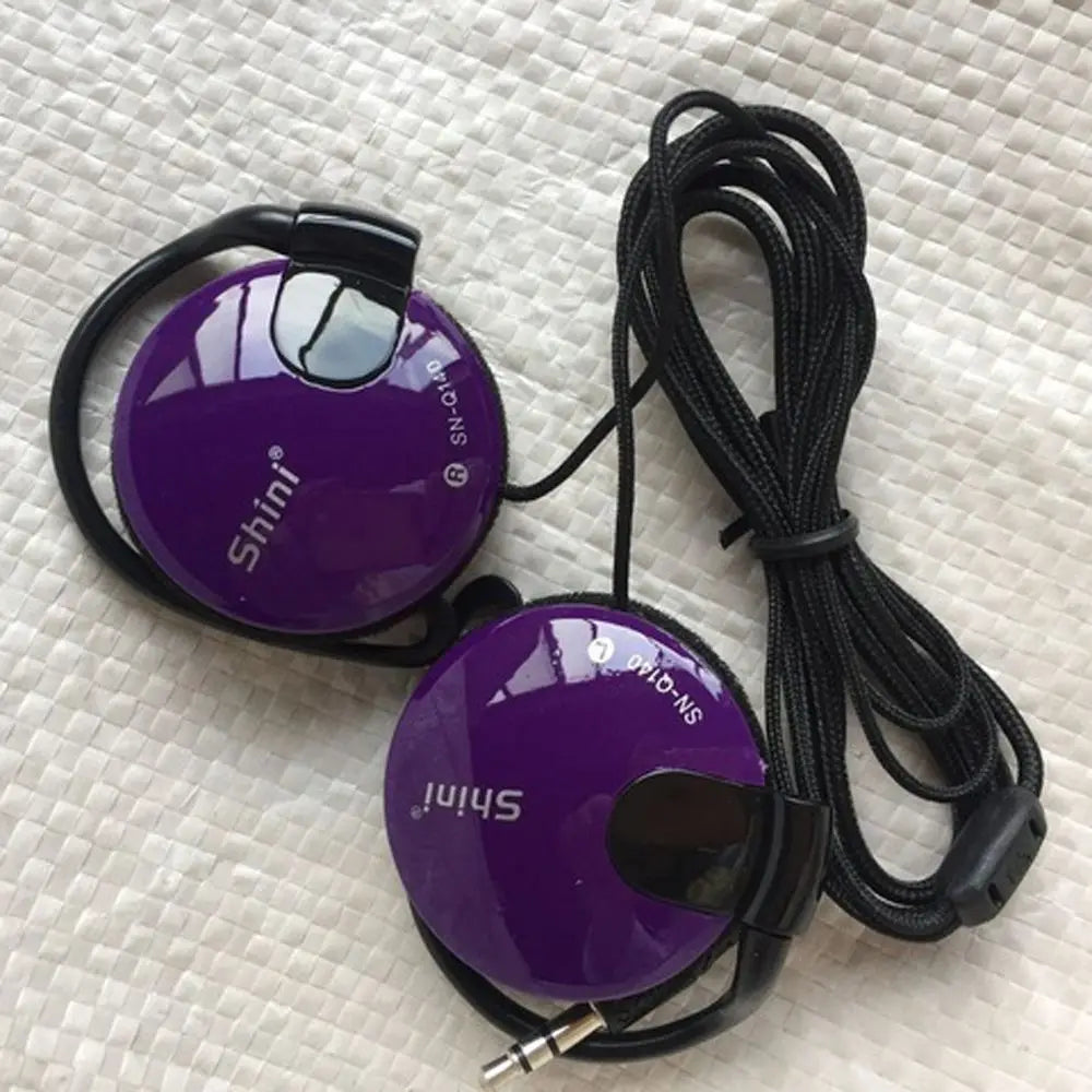 For Phone Wired Earpiece 3.5mm Sport Headset Earphone Headphone Ear Hook