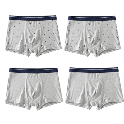 4pcs Men's Boxer Underpants Cotton Homme Panties Men Underwear Shorts Elastic Breathable Fashion Sexy Set Male Boxershorts Soft