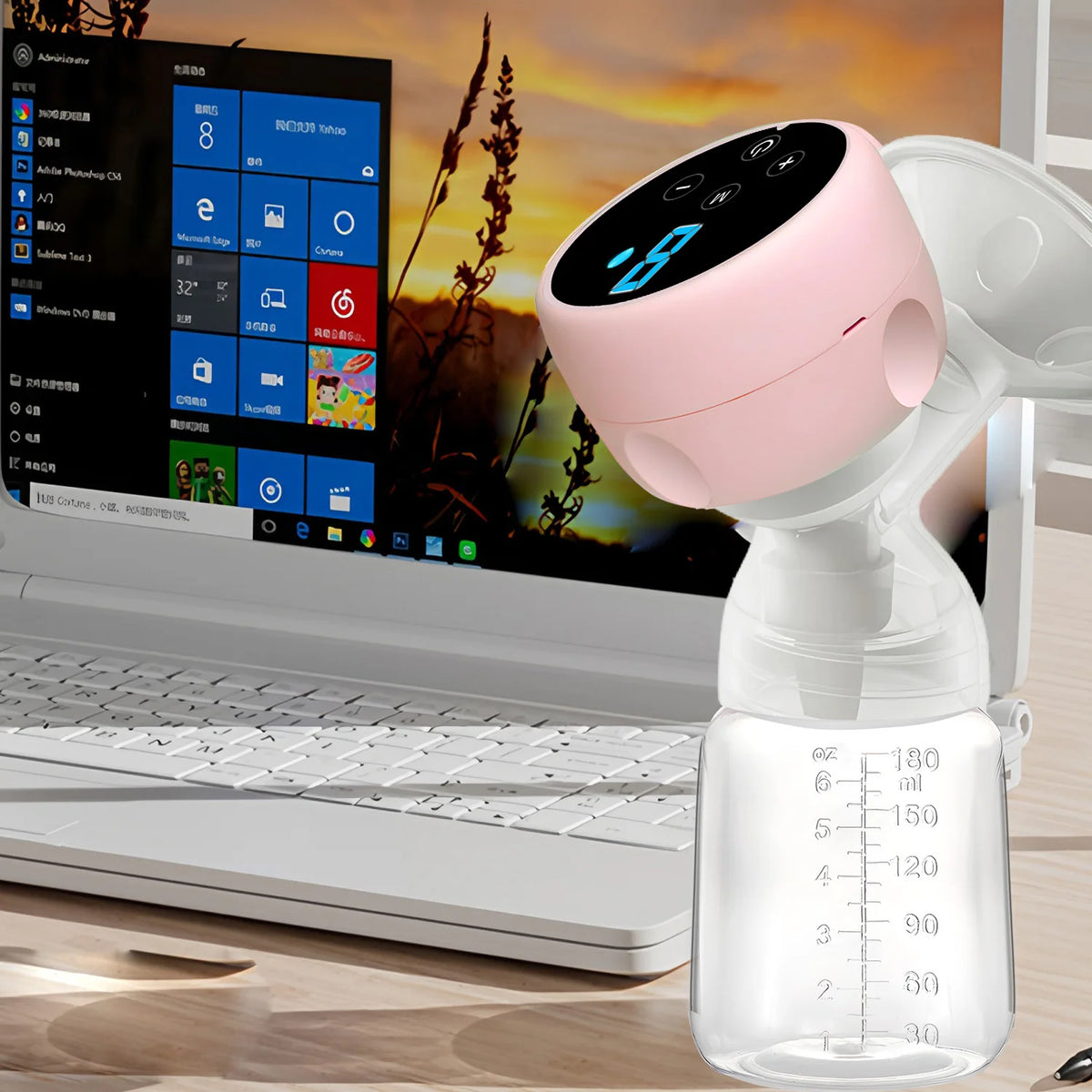 Electric Breast Pump Silent Intelligent Integrated Breastmilk Pump Massage Painless High Suction Breast Milk Bottle Breast Pump