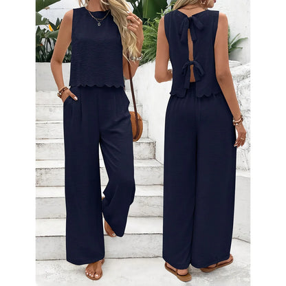 2026 Summer New Women's Fashion Sleeveless Tank Top Casual Pants Set