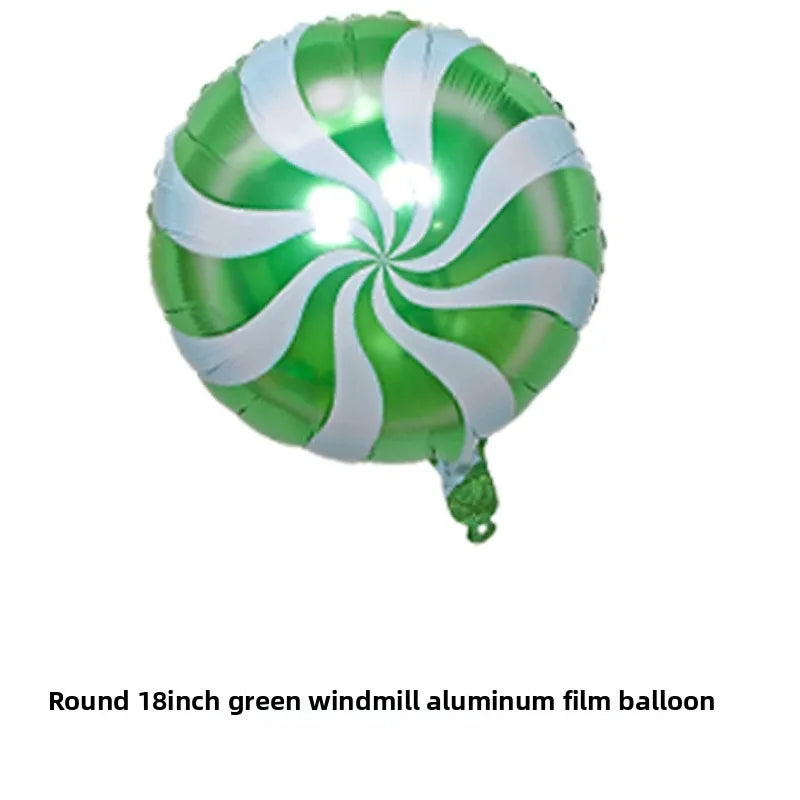 10pcs Windmill Candy Lollipop Foil Balloons 18 Inch Aluminum Film Balloon Birthday Party Christmas Wedding Decorations