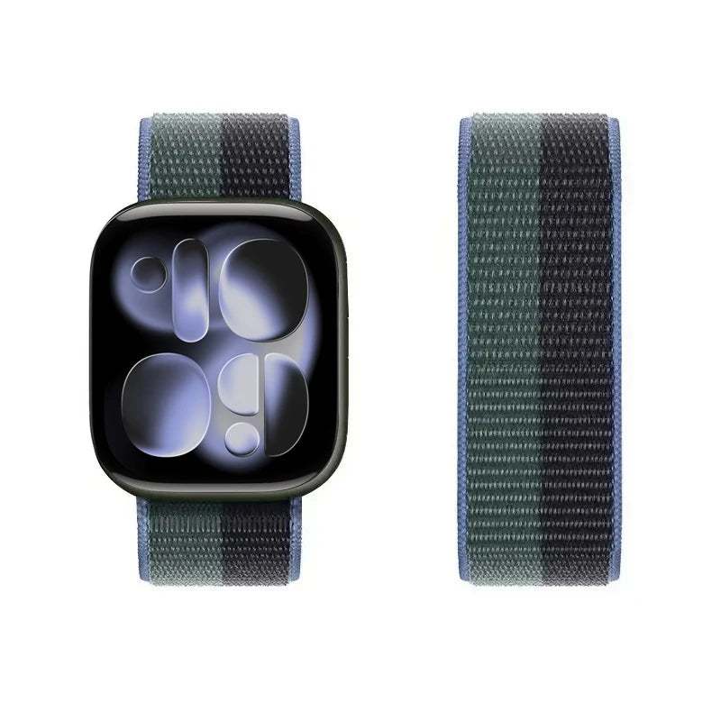 Nylon Loop for Apple Watch Band S11 46mm 40mm 44mm 45mm 42mm 41mm 49mm Smart Belt Bracelet for IWatch 11/10/9/8/7/6/SE/5/4 Strap