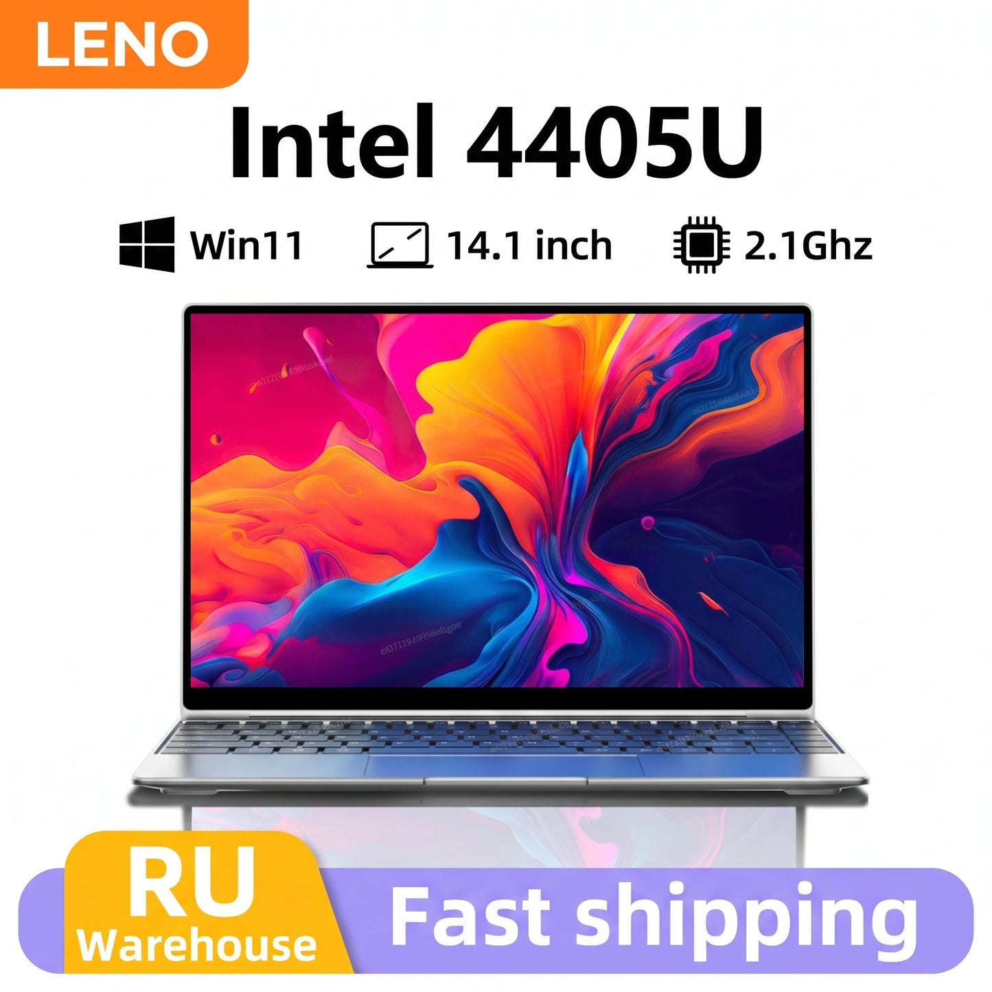 LENO 14.1inch Portable Laptop Intel 4405U Windows11 16GB 1TB/2TB SSD Gamer Notebook 1920*1080 Display Office Study Computer PC