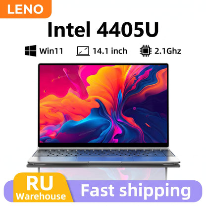 LENO 14.1inch Portable Laptop Intel 4405U Windows11 16GB 1TB/2TB SSD Gamer Notebook 1920*1080 Display Office Study Computer PC