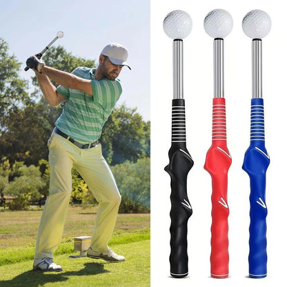 Retractable Golf Swing Training Aid Portable Grip  with Click Feedback for Golf Practice & Training