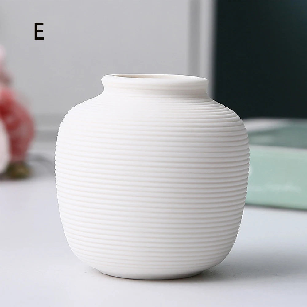 Small ceramic vases, simple home decor, living room decoration, dry flower planters, handicrafts, hydroponic vases