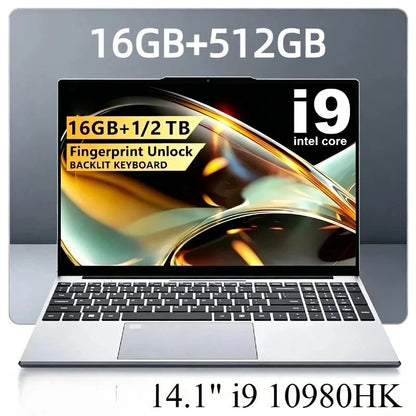 Intel Core i9 10980HK 14.1 Inch Pro Laptop 8C16T 2.4-5.3GHz 16MB 45W 32GB RAM 2TB M.2 SSD Gaming Notebook Office Fast New
