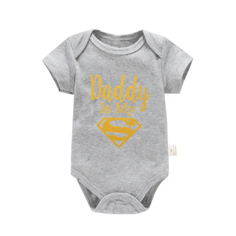 Baby Romper Newborn Baby Boys Girls Clothes Gold Daddy Is My Hero