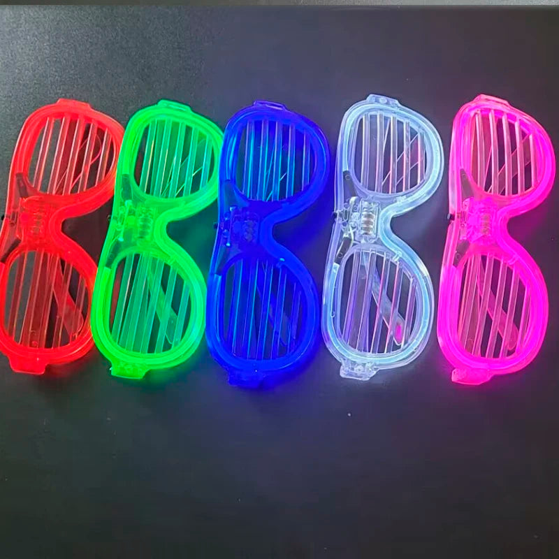 5/10/15/20/30 Pcs Led Neon Party Glasses Light Up Sunglasses Glow in the Dark Glasses for Kids Adults Party Supplies
