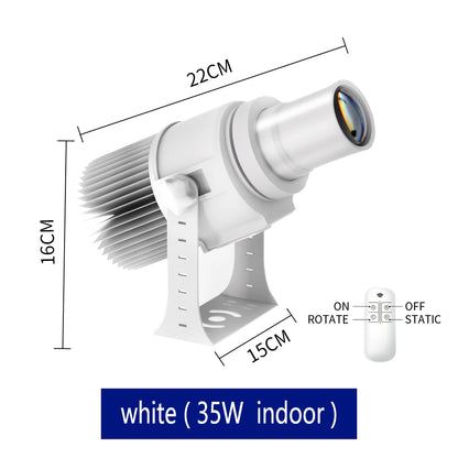 Custom Led HD Gobo Logo Projector Indoor Outdoor Ip67 Waterproof Rotating Advertising Image Projection Light For Floor Wedding
