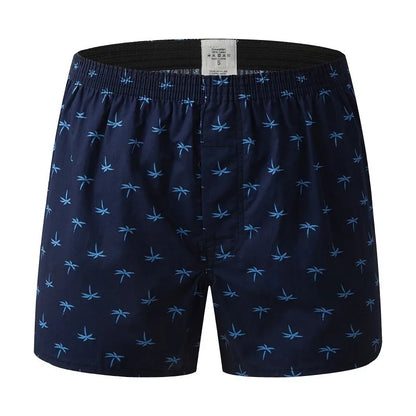 1PC 100% Cotton Men's Underwear Soft Comfortable Men's Underwear Men's Shorts Home Loose Stretch Men's Aloe Pants Boxer Briefs