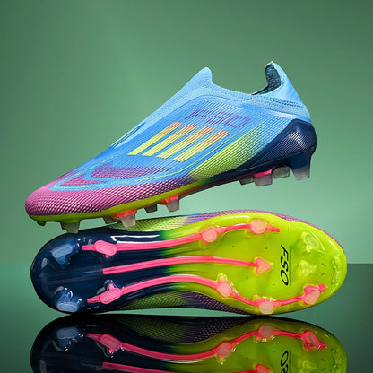 New Men Football Boots Outdoor Sport Breathable Non Slip Long Spikes Training Soccer Shoes Match Boys Cleats Adult Comfortable