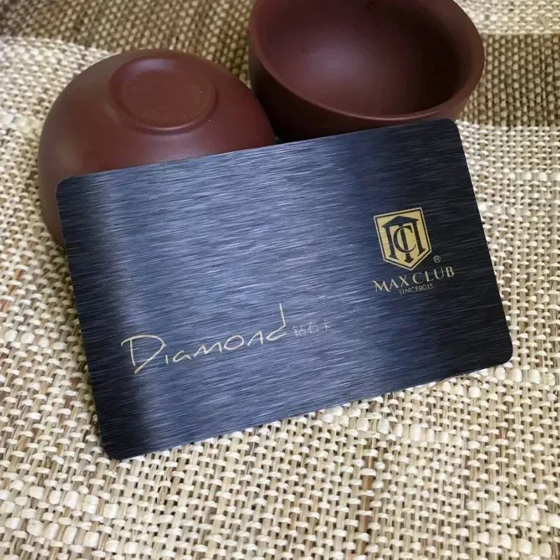 Customized High-grade VIP Metal Card NFC Chip Stainless Steel Business Card With Frosted Design Metal Printing Product