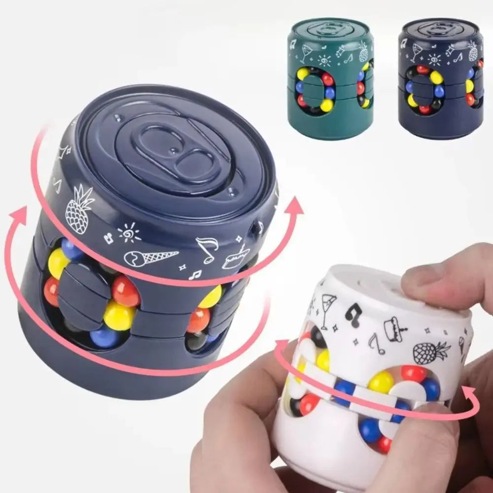 Funny Plastics Soda Can Fidget Toy Finger Gyro Rotating Ball Rotating Ball 3D Can 's Cube Toys