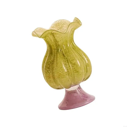 Glass Urn Vases Thickened Flower Vases for Home,Wedding Parties Table Centerpieces Decorative Vases Pedestal Vases Gift B03E