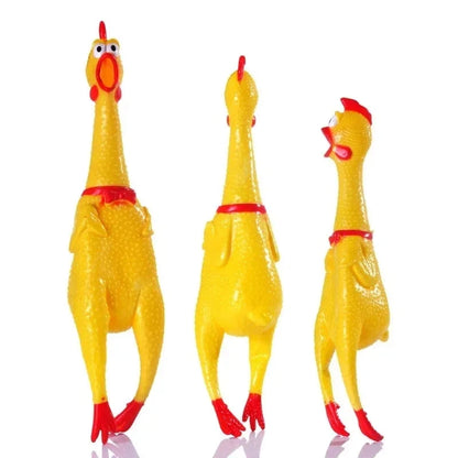 1PC Squeaky Chicken Toy, Squeeze Screaming Chicken Decompression Toy, Funny Vent Toy for Dogs & Pets