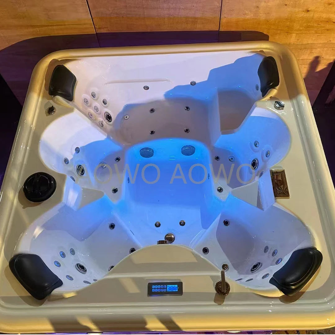 Stock Outdoor Swim Spa Pool Hot Tub Cheap Price Custom   Outdoor Outdoor Massage Spas Tub With Pillow