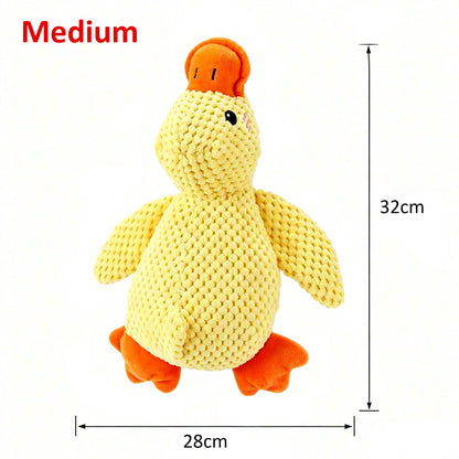 1/3pcs Yellow Duck Dog Toy Chew Resistant Interactive Pet Plush Toy with Quacking Sound For Aggressive Dog Grinding Teeth