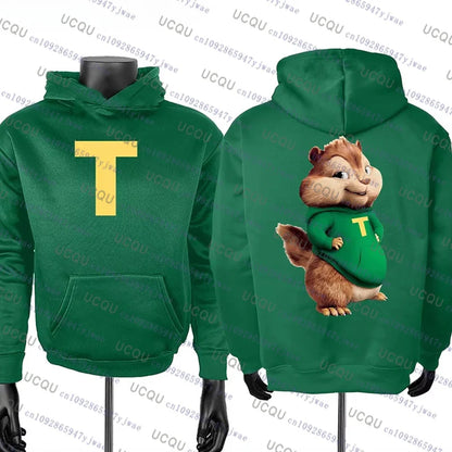 Alvin and The Chipmunks 2026 Fashion Unisex Casual Sportswear Men's Hoody Alvin Chipmunk Cosplay Costume Kid Adult Pullover Top