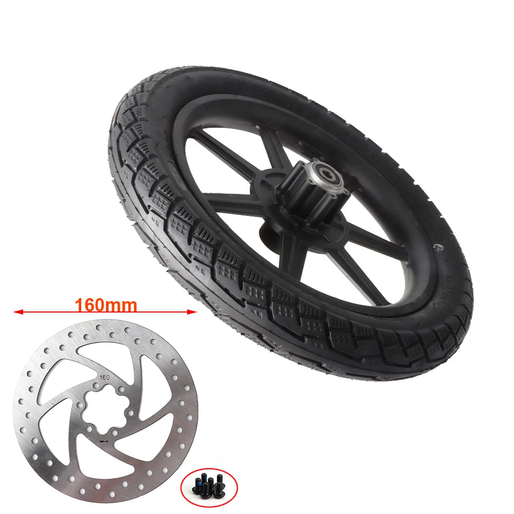 Electric Scooter Bike14 inch Front Wheel 14x2.125 Tyre 140mm/160mm Brake Disc For E-bike Folding Bicycles Motorcycle Accessories