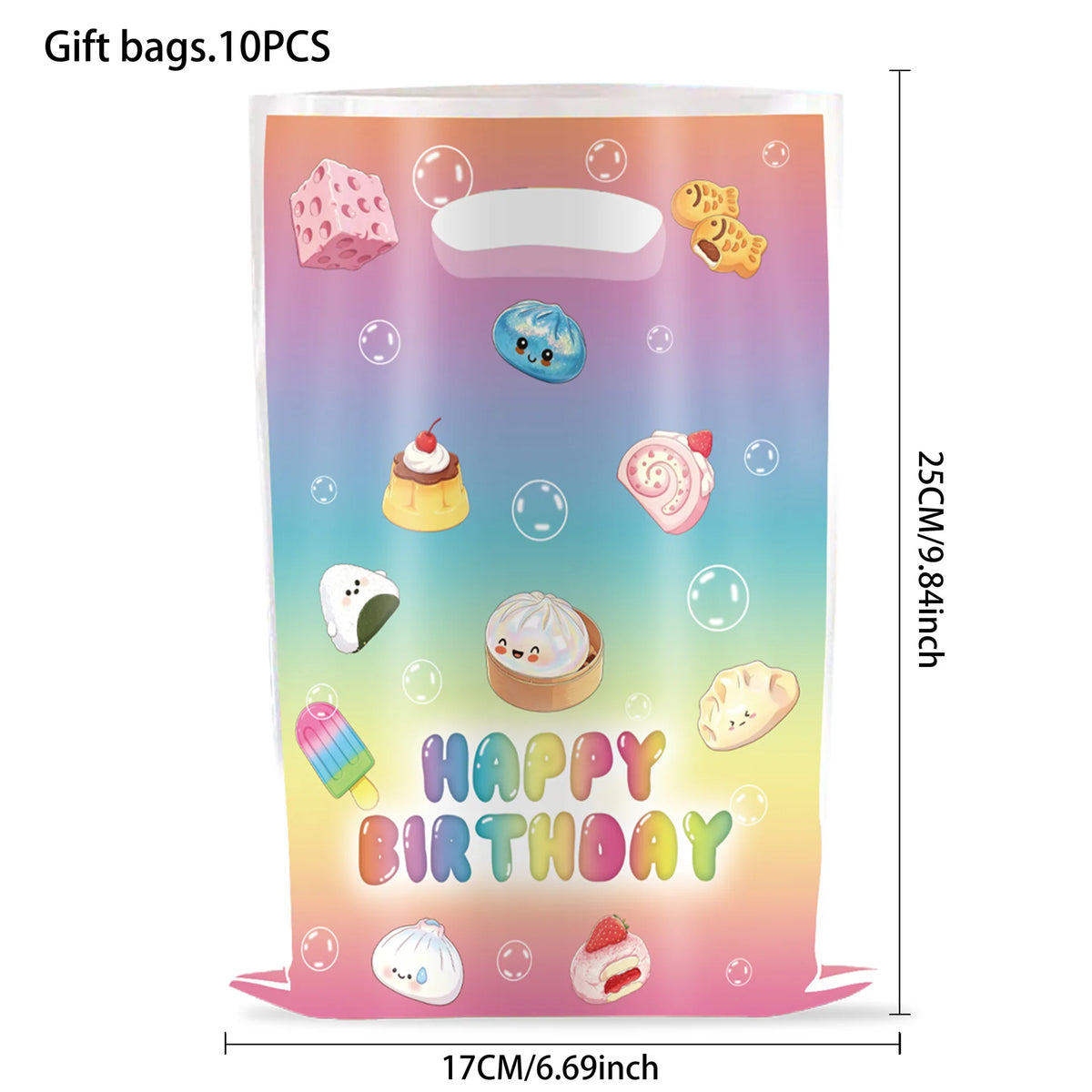 Squishy Bao Bun Themed Birthday Party Decorations Set Tableware Paper Plates Cups Cute Squishy Gift Bags Balloon Banner Supplies