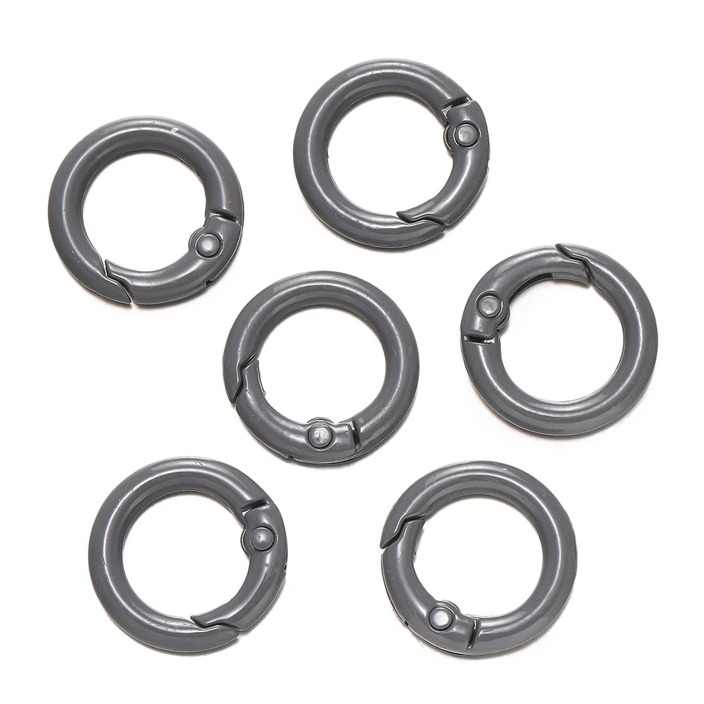 Colorful O-Ring Spring Clasp Clips — Zinc Alloy Carabiner Connectors