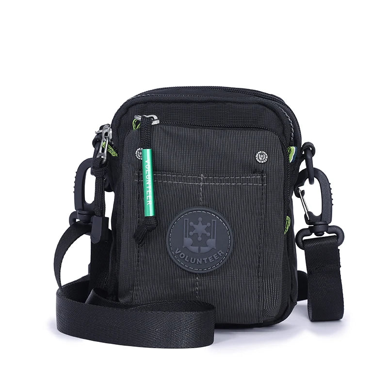 VOLUNTEER Crossbody Bags for Men Fashion Waterproof Phone Oxford Cloth Casual Small Messenger Men's Shoulder Sling Bag 1652-11