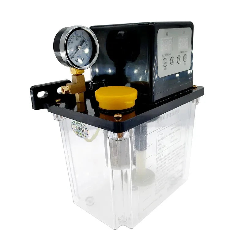 2L Lubricant Pump Automatic Lubricating Oil Pump Volt AC 220V CNC Electromagnetic Lubrication Pump Lubricator