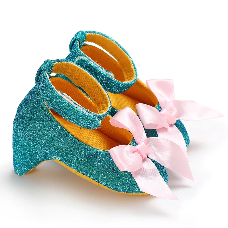 Baby Girls First Princess Heels Party Bow Soft Sole Spring Autumn Toddler Dress Up Shoes
