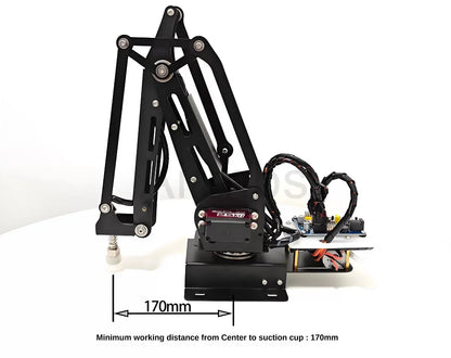Arduino 4 DOF Robot Arm Manipulator Mechanical Arm with 25KG Digital Servo Motors Air Suction Pump DIY Robotics Toy