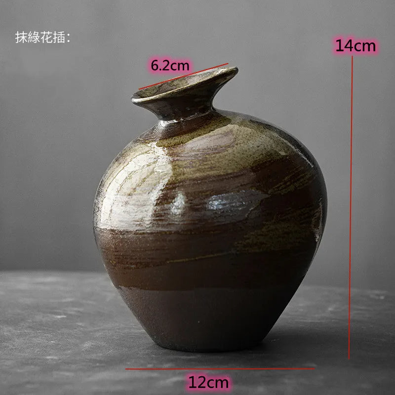 Ceramic Vases, Rough Ceramic Vases, Small Flower Pots, Old-fashioned Floral Arrangements, Table Decorations, Zen Flowers