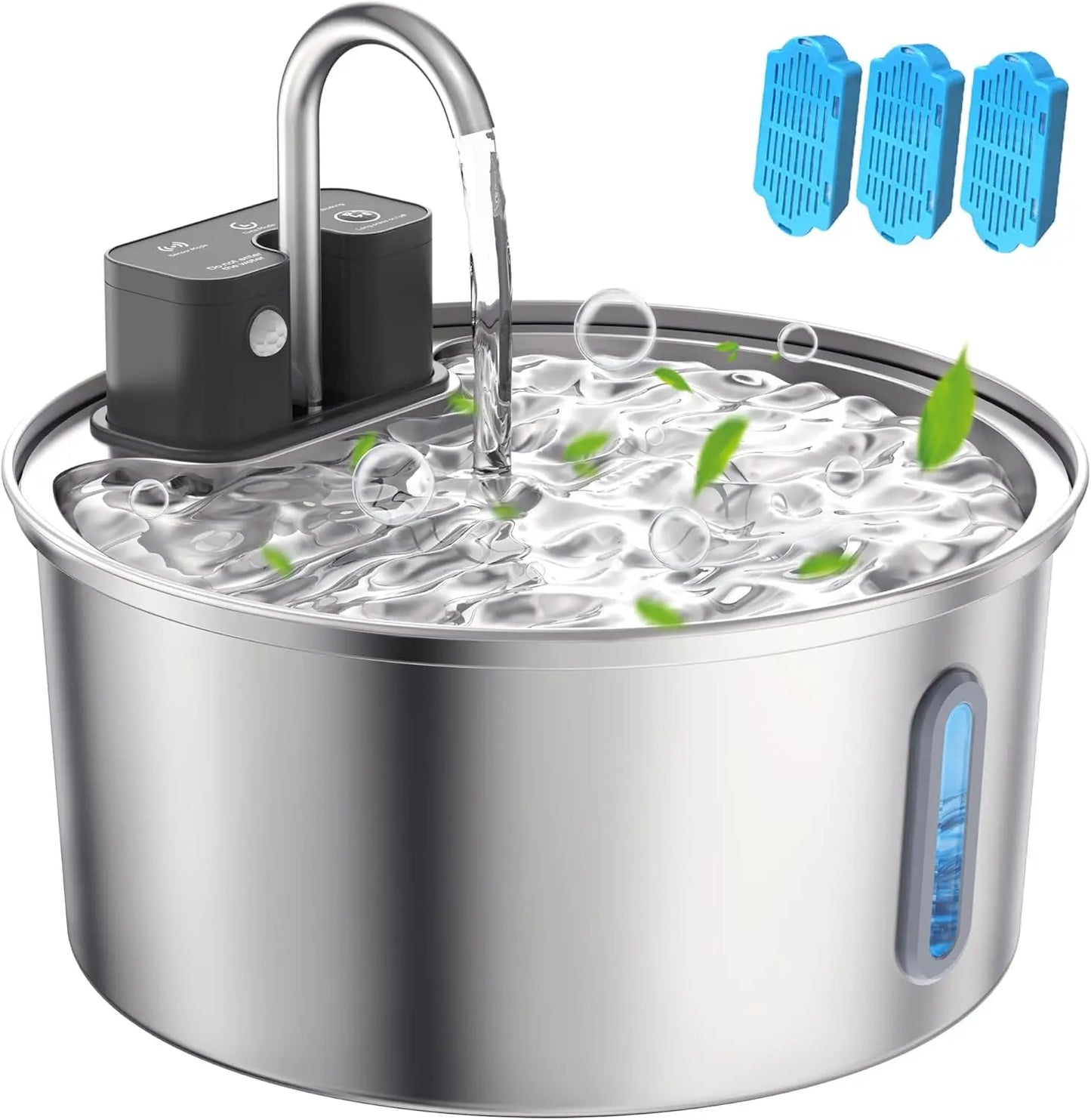 3L Stainless Steel Wireless Recharging Sensor Pet Cat Water Fountain Auto Drinking Fountain For Cats Dog Drinker Dispenser Bowl