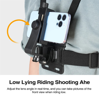 Camera Phone Chest Mount Laptop Harness Phone Holder Strap Clip POV Holder for iPhone 17 16 Android Gopro 12 Camera Smartphone Photography Kits