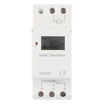 THC 30A Digital Timer Switch 16 times ON and OFF Programmable Electronic Time Control Switch 30A 12V 110V 220V