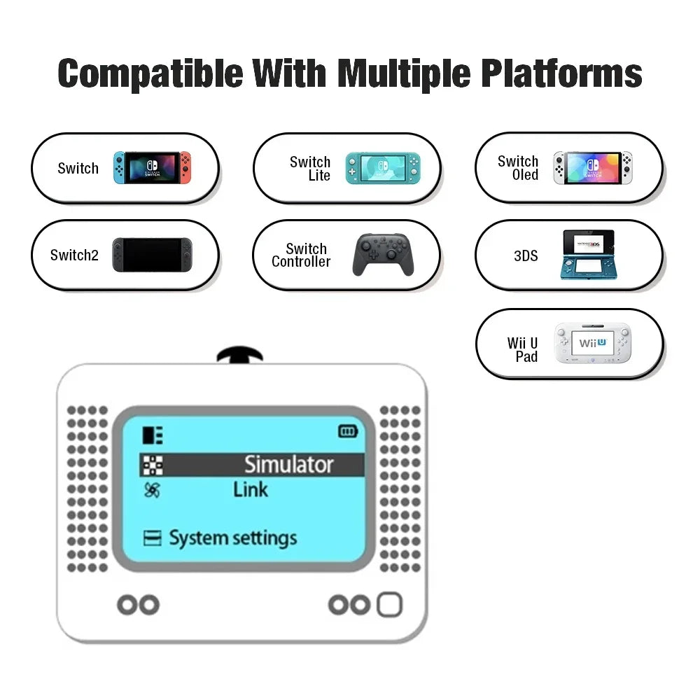 Chargeable Intelligent NFC Simulator Emulator Universal Writer for Switch/SWITCH2 Wiiu 3ds Kingdom Tears Breath Wild