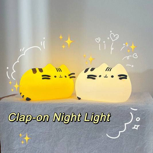 Kawaii Pusheen Night Light Desk Accessories Reading Light Table Lamp Glow in The Dark Christmas Gift Party Favor