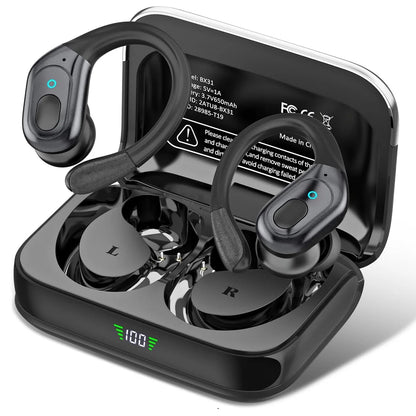 Bluetooth Earbuds Wireless Earphones Sport EarHook Headset 9D Hifi Stereo Sound Waterproof Headphones In Ear With Mic for Phones