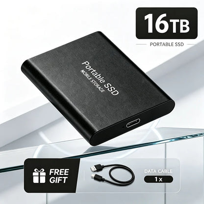 1TB Portable SSD 2TB External Hard Drive USB 3.1 High Speed Mobile Data Storage for Laptop Mac PC Compact Durable Use