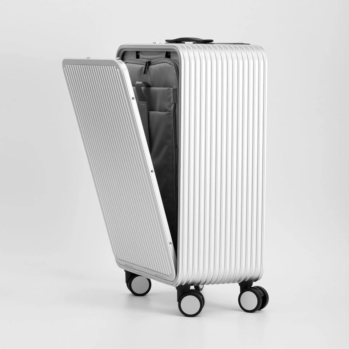 KLQDZMS 17"20"24Inch Metal Aluminum Magnesium Alloy Luggage Universal Wheels Portable Storage Luggage Business Boarding Suitcase
