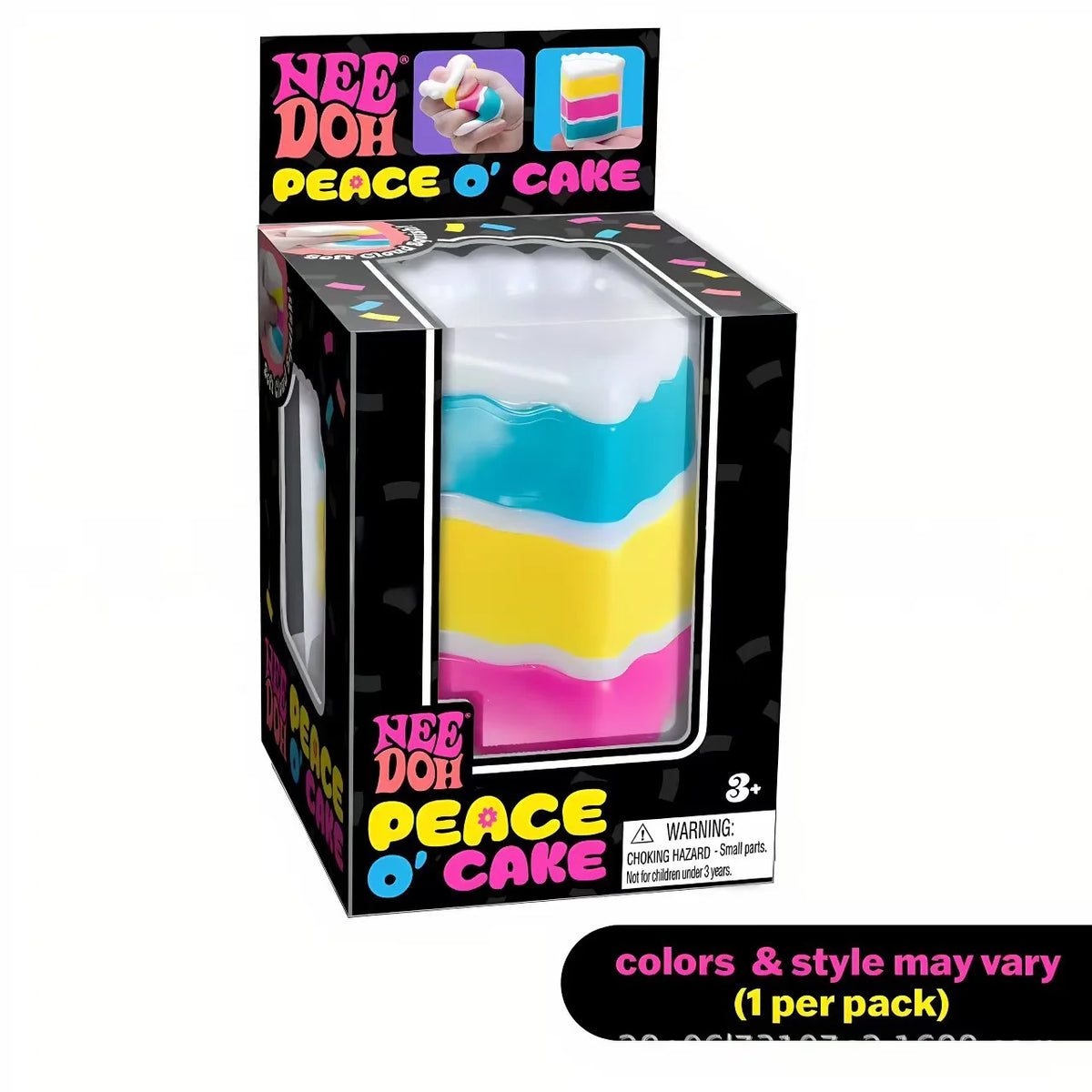 Nice Cube Nee Doh Squishy Squeeze Toy, Portable Stress Relief Sensory Fidget, Great for Kids & Adults with ADHD