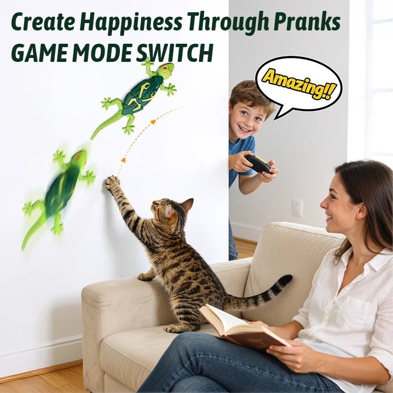 Wall Crawler RC Gecko, Rechargeable Remote Control Robot Toys | RC Animals Toy, Realistic Wall Crawling Halloween Birthday Gifts for Boys Girls,Birthday Halloween Christmas Gift